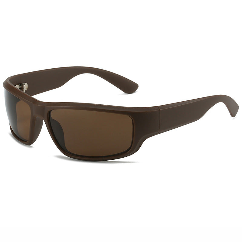 Flat Top Square Sporty Wrap Around Sunglasses