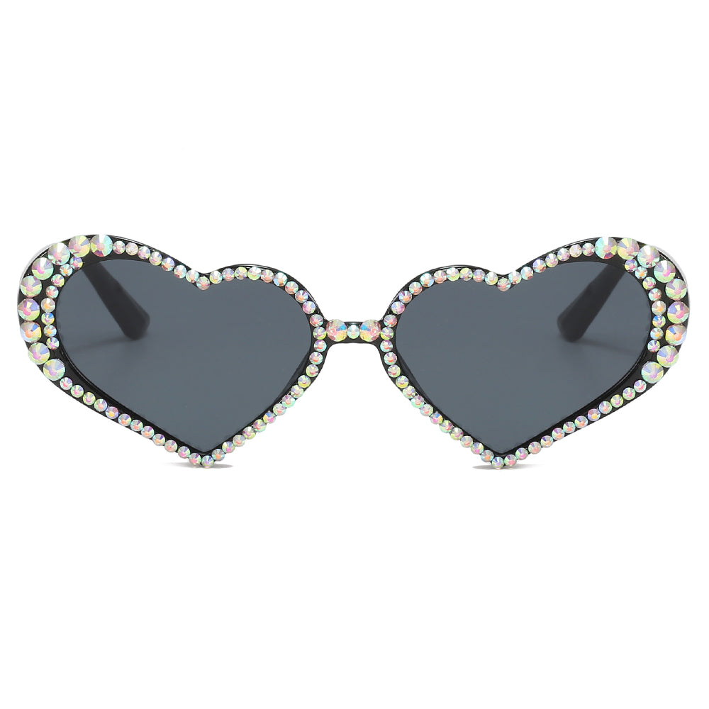 Rhinestone Lovely Cute Heart Shaped Sunglasses
