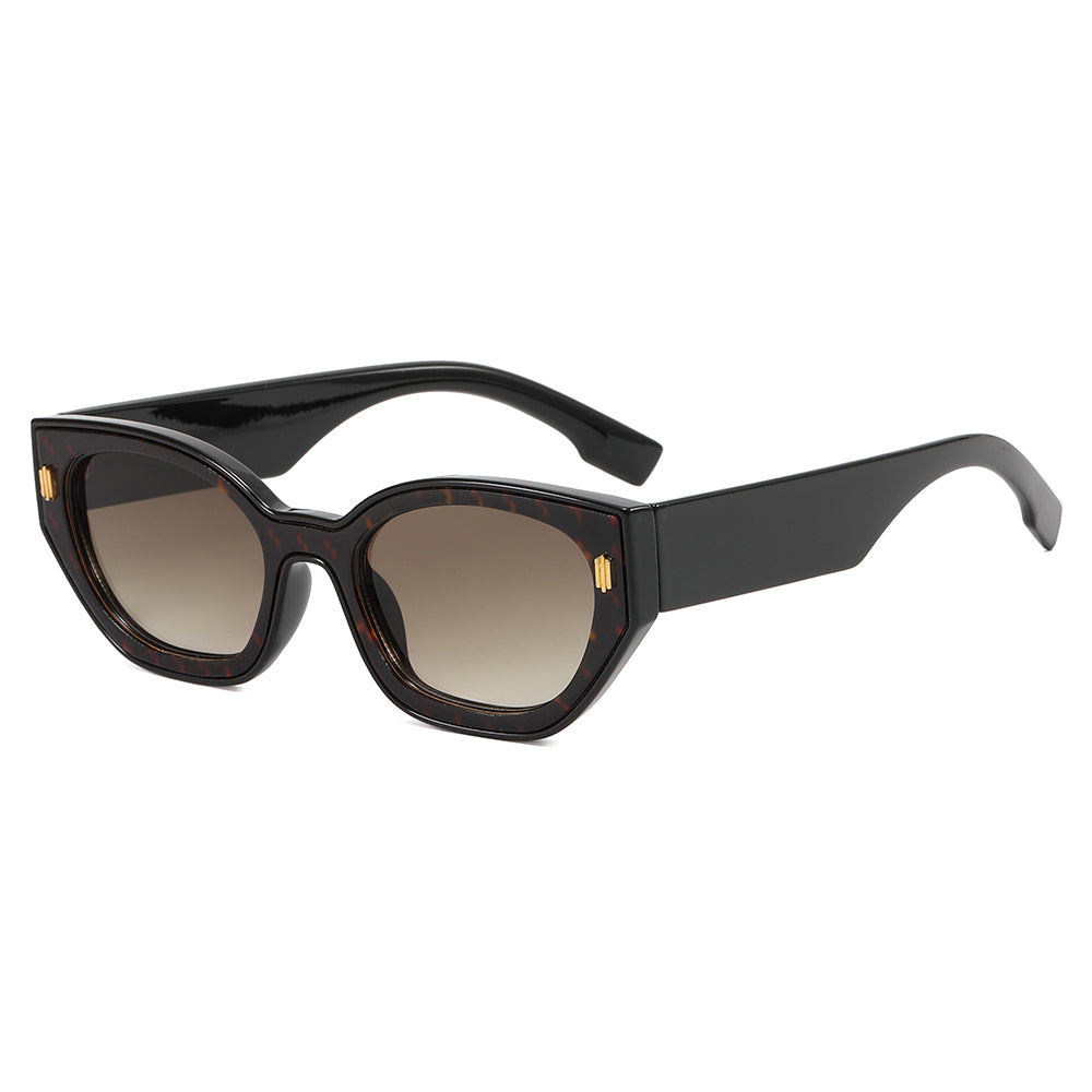 Cat Eye Women Small Polygon Sunglasses