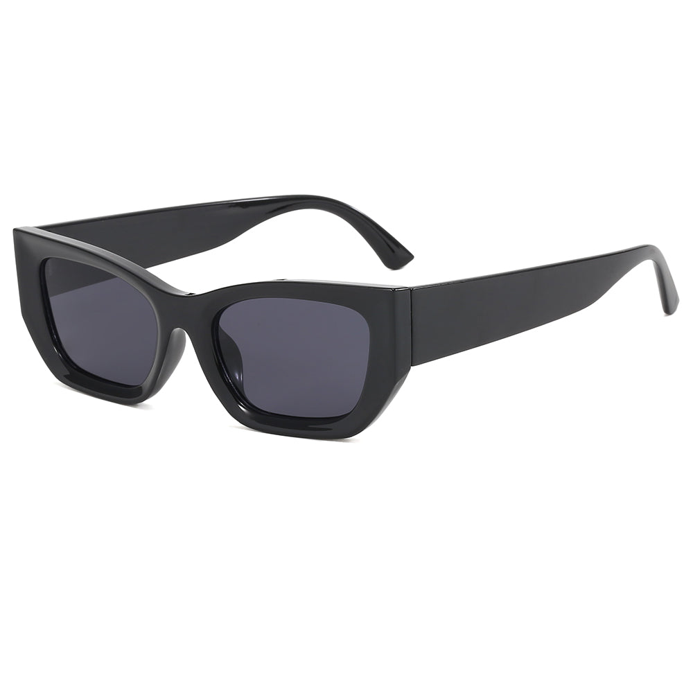 Cat Eye Women Flat Top Polygonal Sunglasses