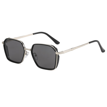 Vintage Square Steam Punk Metal Sunglasses