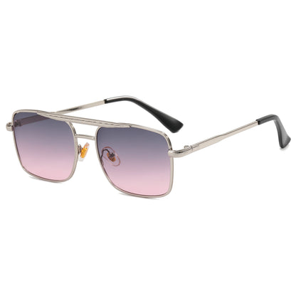 Fashion Metal Frame Gradient Shades Sunglasses