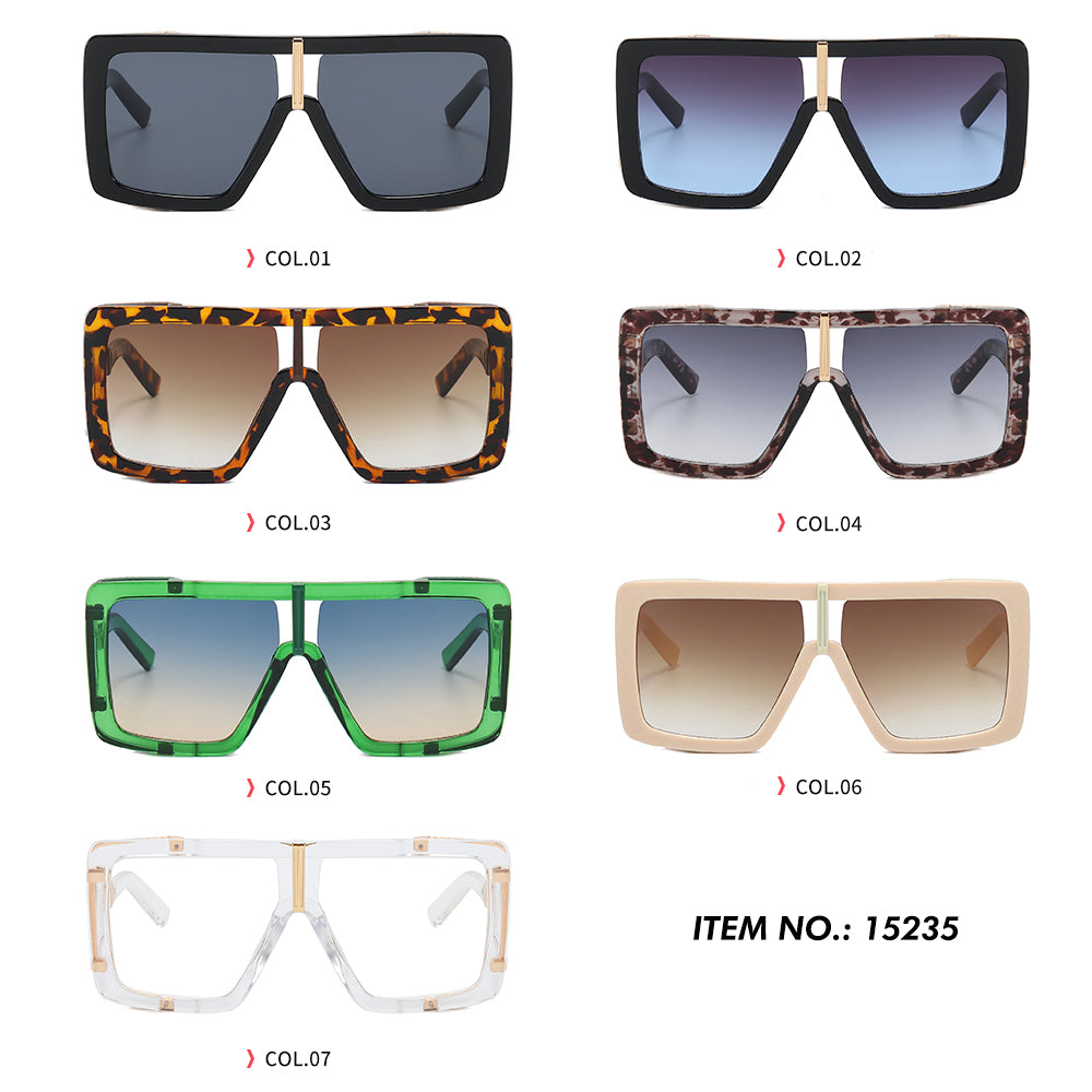 Flat Top Square Oversized Sunglasses