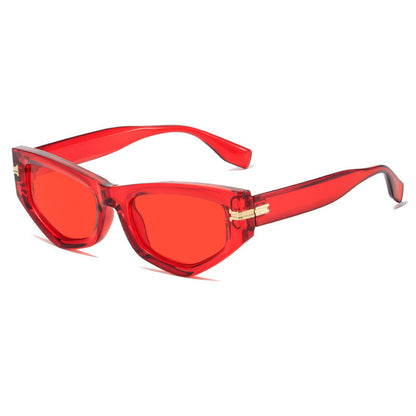 Cat Eye Women Small Polygon Irregular Sunglasses