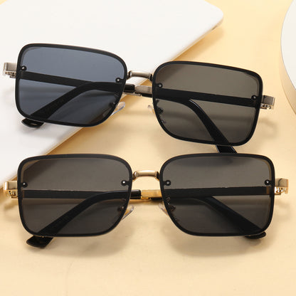 Small Rectangle Metal Frame Sunglasses