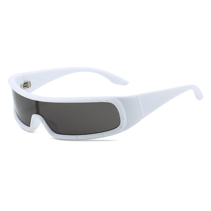 Futuristic Wrap Around Shield Sports Sunglasses