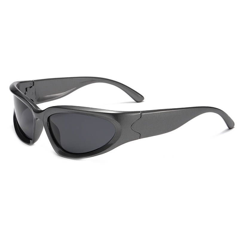 POLARIZED Wrap Around Futuristic Fashion Y2K Sunglasses for Men Women