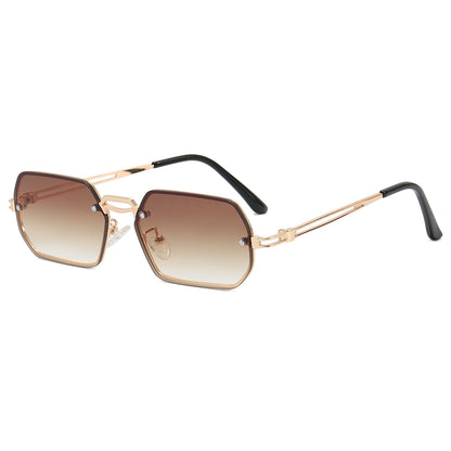 Polygon Metal Frame Sunglasses