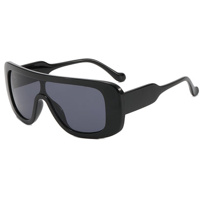Flat Top One Piece Lens Sunglasses