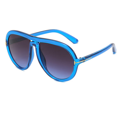 Retro Large Chunky Thick Flat Top Oversized Shades Sunglasses