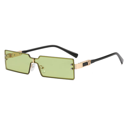 Small Rectangle Metal Frame Sunglasses