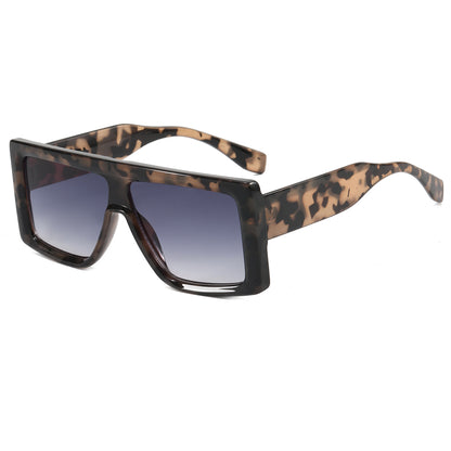 Oversized Flat Top Square Sunglasses