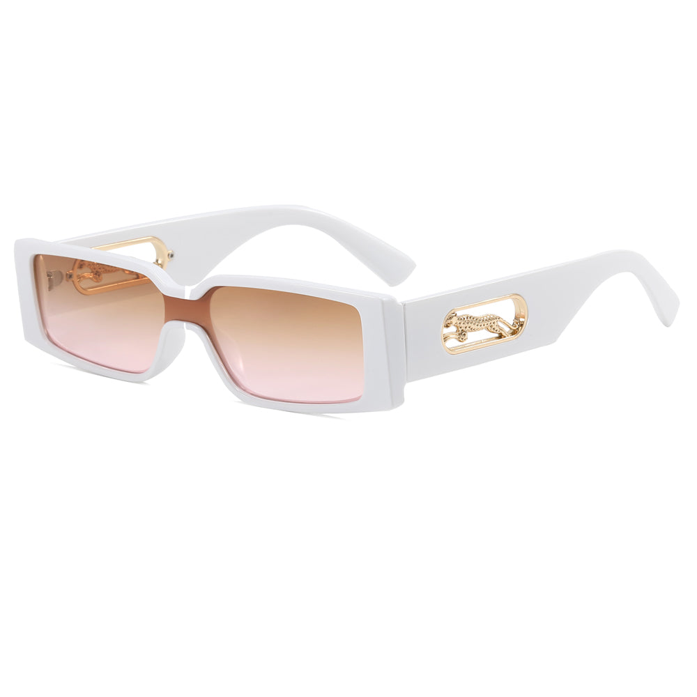 Retro Flat Top Rectangle Sunglasses