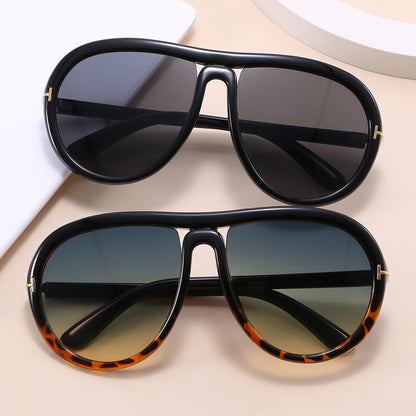 Retro Large Chunky Thick Flat Top Oversized Shades Sunglasses