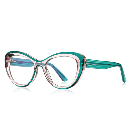 Elegant Oval Women Cat Eye Blue Light Blocking Glasses