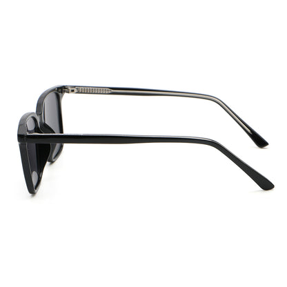 Retro Classic Square Reinforced Wire-Core Temples Sunglasses