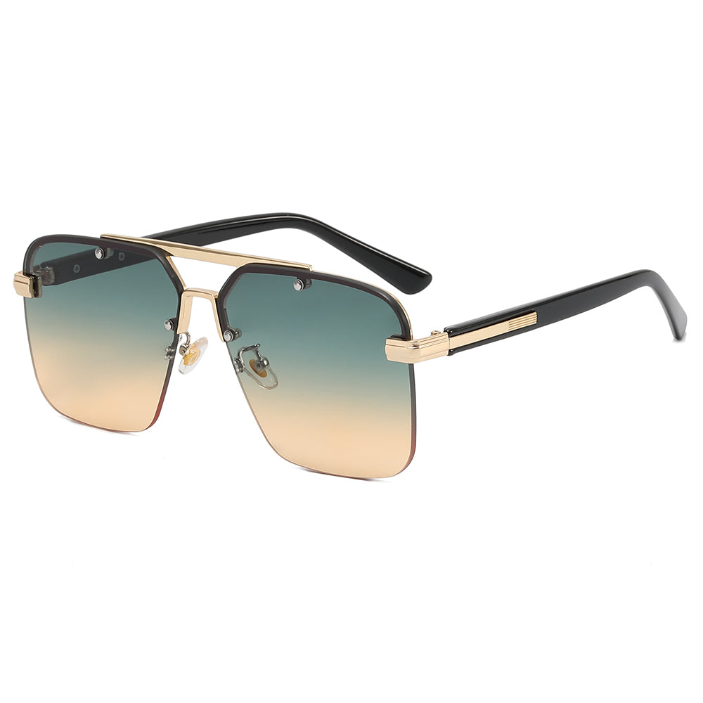 Metal Frame UV400 Gradient Shades Sunglasses