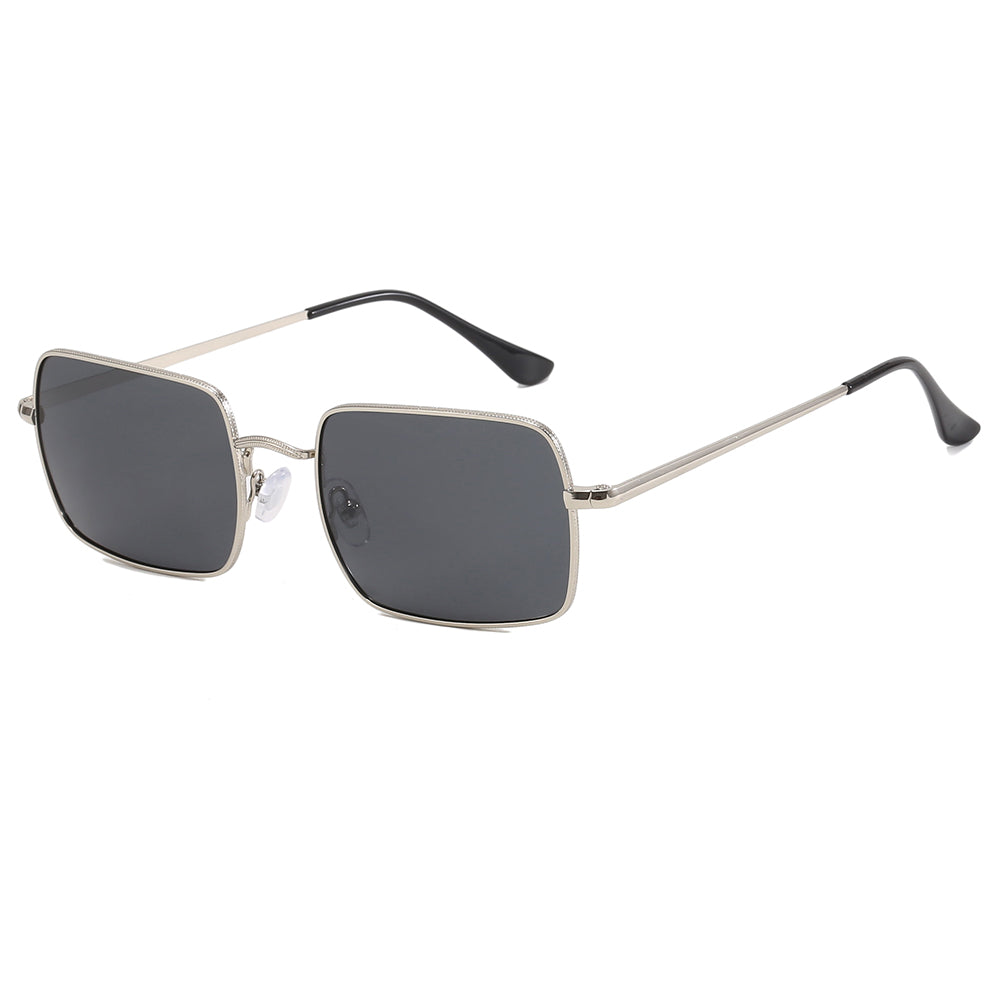 Rectangle Lightweight Metal Frame Polarized Sunglasses