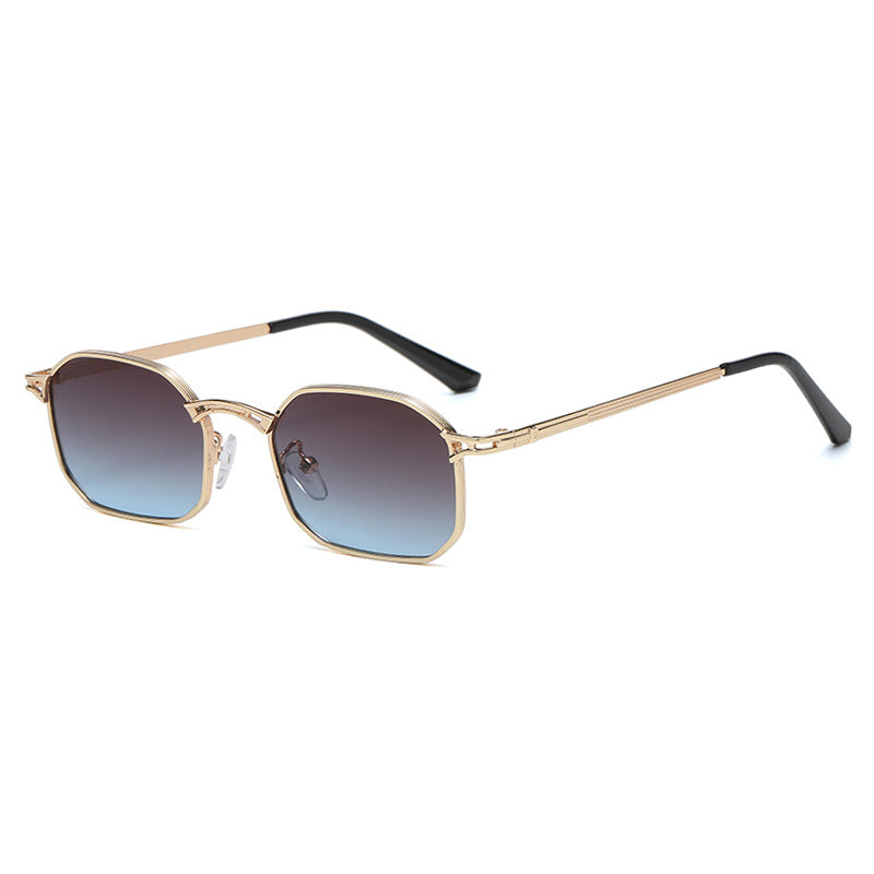 Classic Small Rectangle Metal Frame Sunglasses