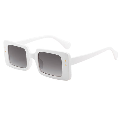 Retro Men Women Rectangle Sunglasses