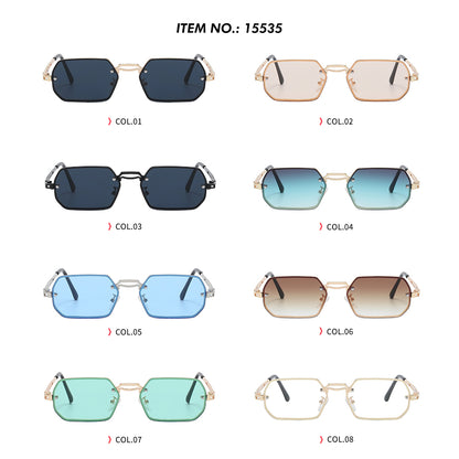 Polygon Metal Frame Sunglasses