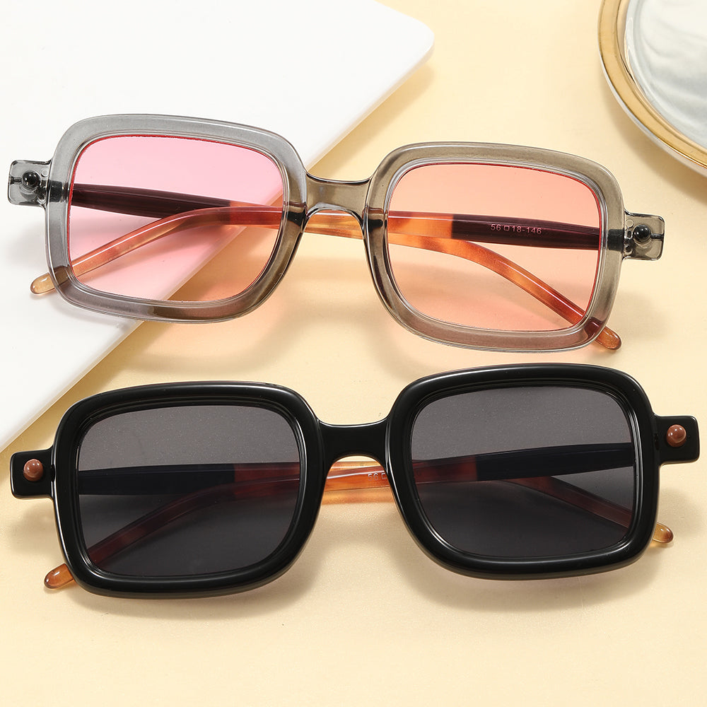 Plastic Retro Vintage Rectangle Sunglasses