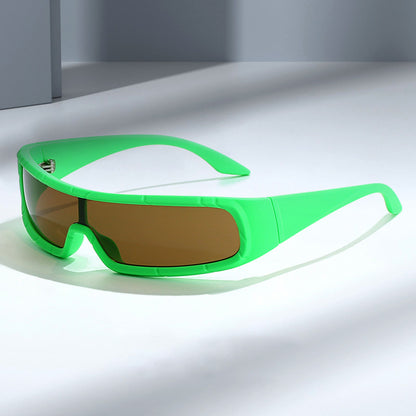 Futuristic Wrap Around Shield Sports Sunglasses