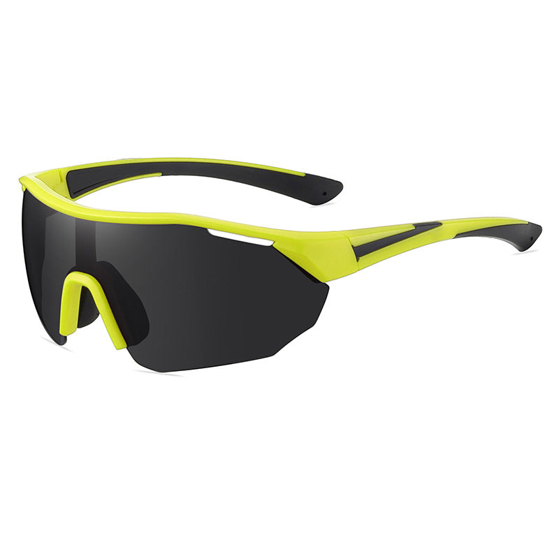 Half Rim Oversize Shield Polarized Sunglasses