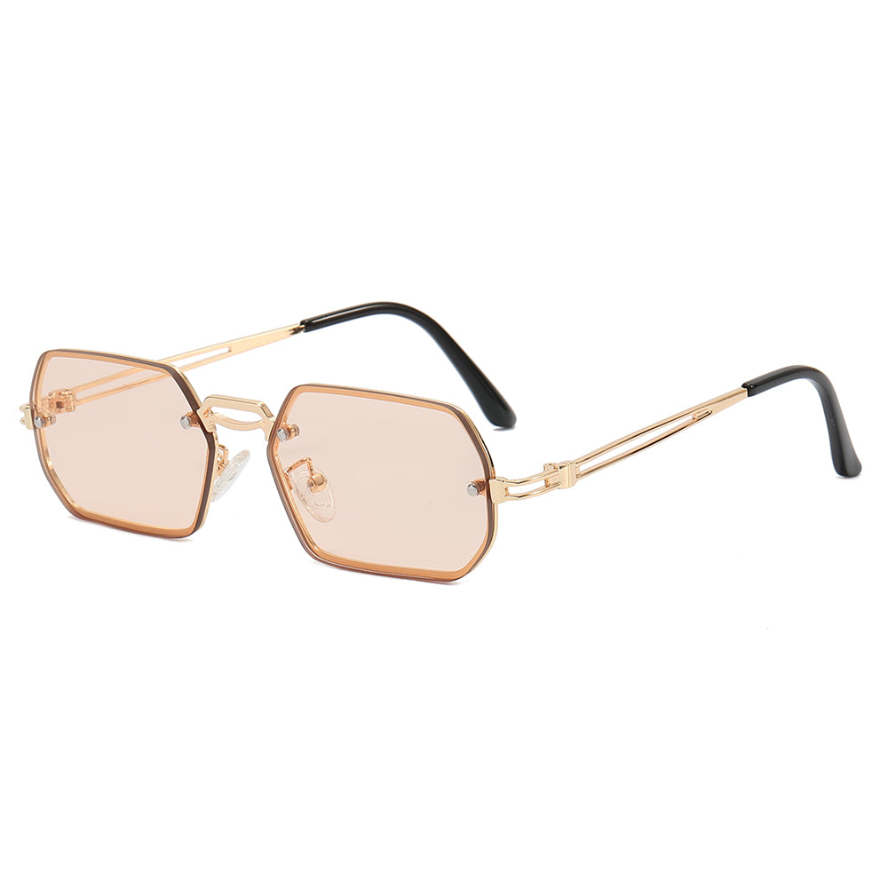 Polygon Metal Frame Sunglasses