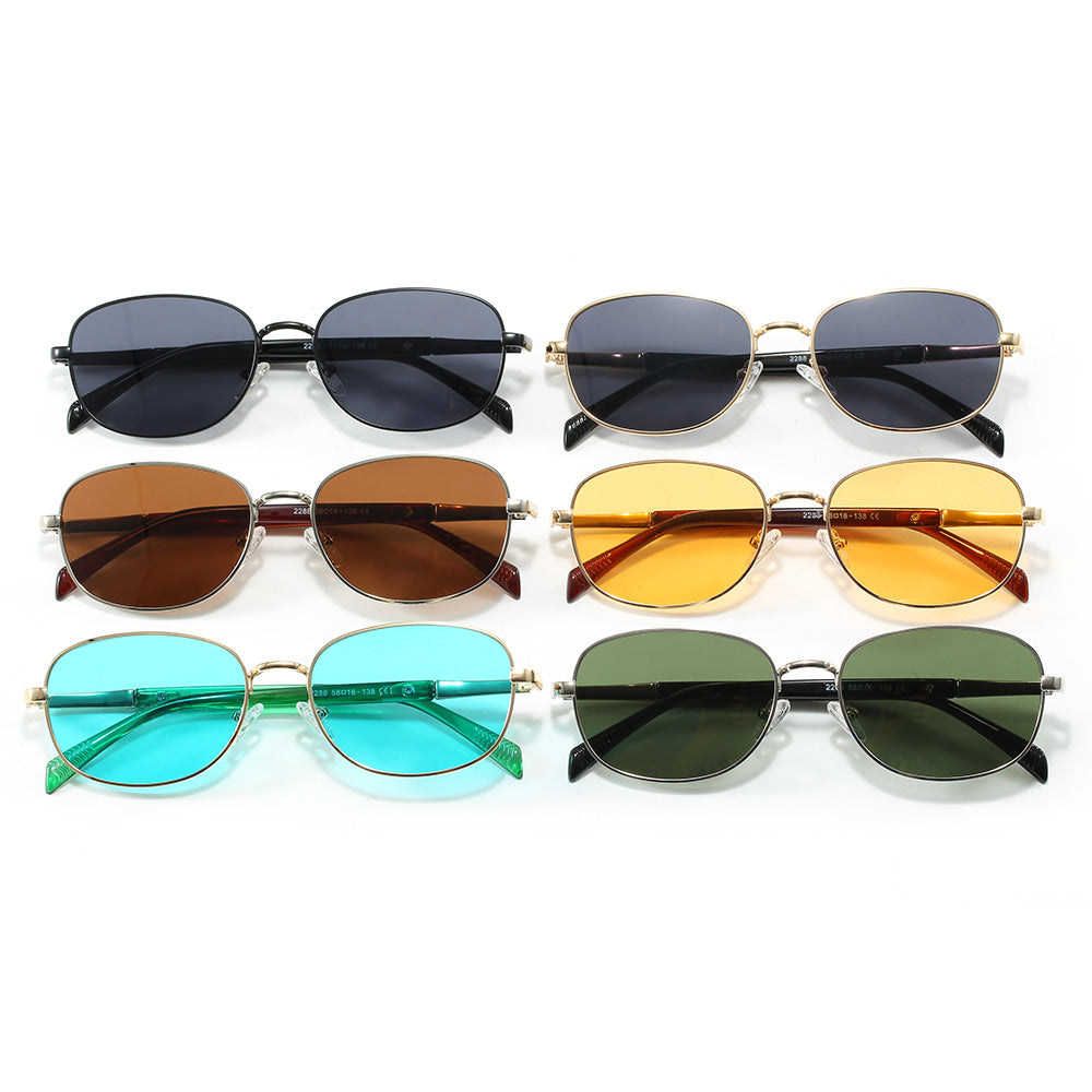 Retro Classic Round Metal Outdoor Vacation Sunglasses