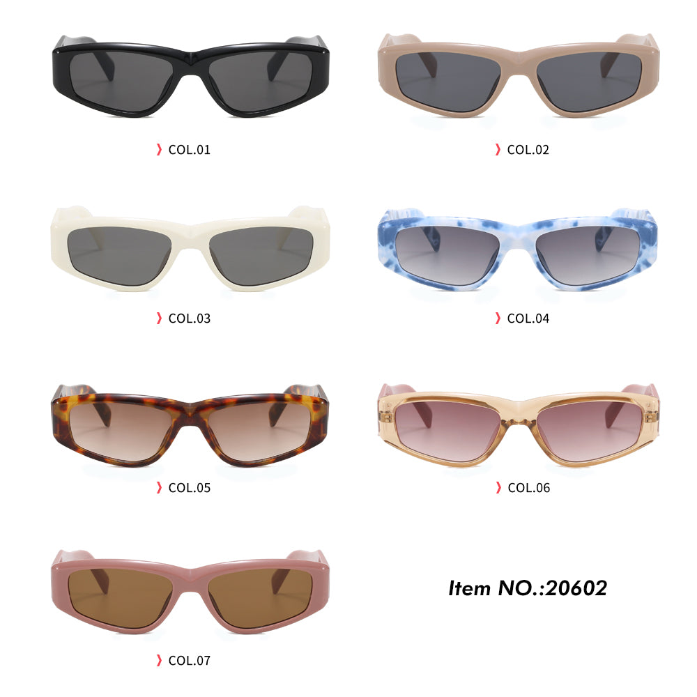 Retro Vintage Unisex Plastic Cheap Rectangle Sunglasses