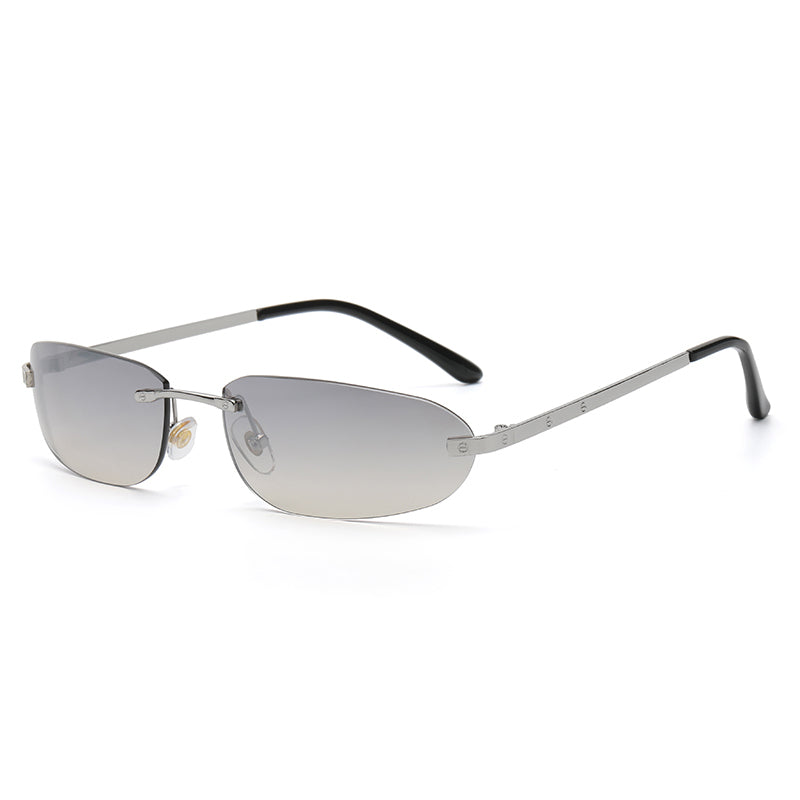 Oval Rimless Y2K Sunglasses
