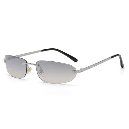 Oval Rimless Y2K Sunglasses