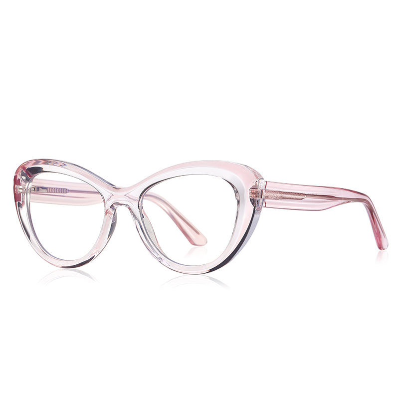 Elegant Oval Women Cat Eye Blue Light Blocking Glasses