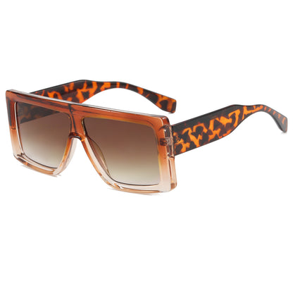 Oversized Flat Top Square Sunglasses