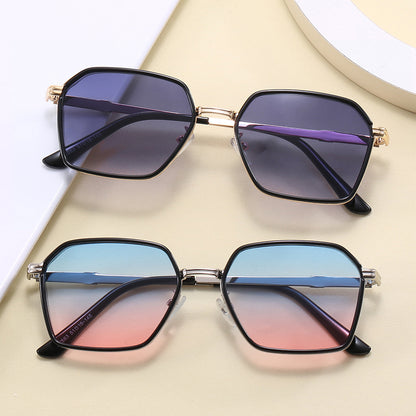 Vintage Square Steam Punk Metal Sunglasses