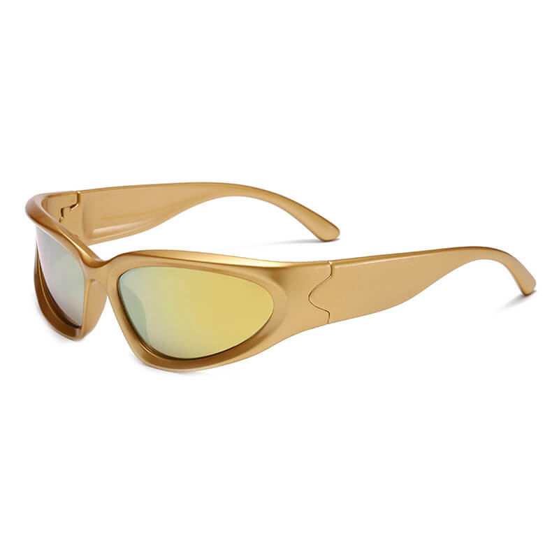 POLARIZED Wrap Around Futuristic Fashion Y2K Sunglasses for Men Women