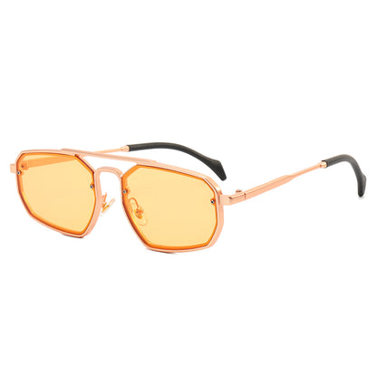 Metal Frame UV400 Gradient Shades Sunglasses