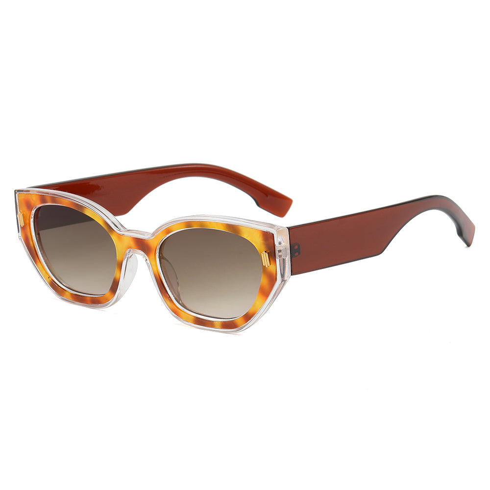 Cat Eye Women Small Polygon Sunglasses