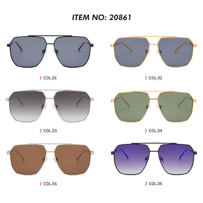 Metal Frame Gradient Men Shades Sunglasses