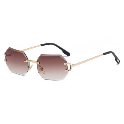 Octagonal Rimless Sunglasses