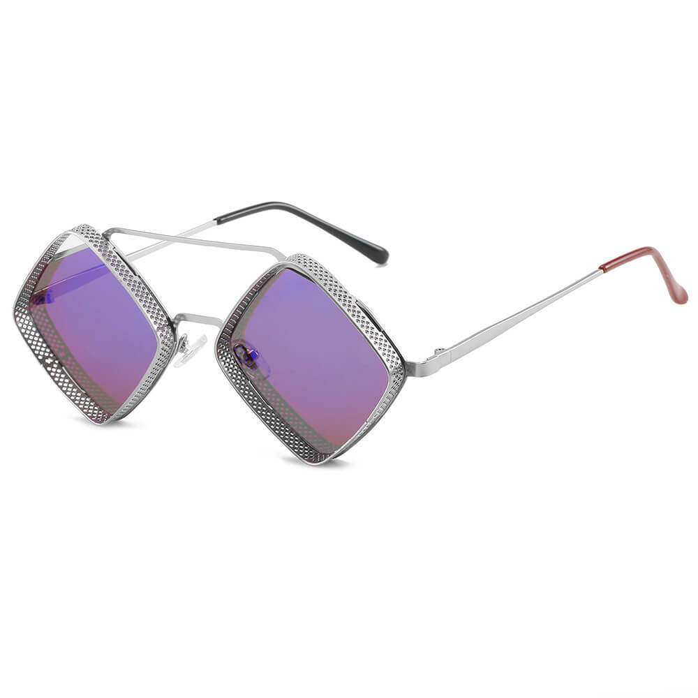 Retro Metal Frame Steampunk Sunglasses