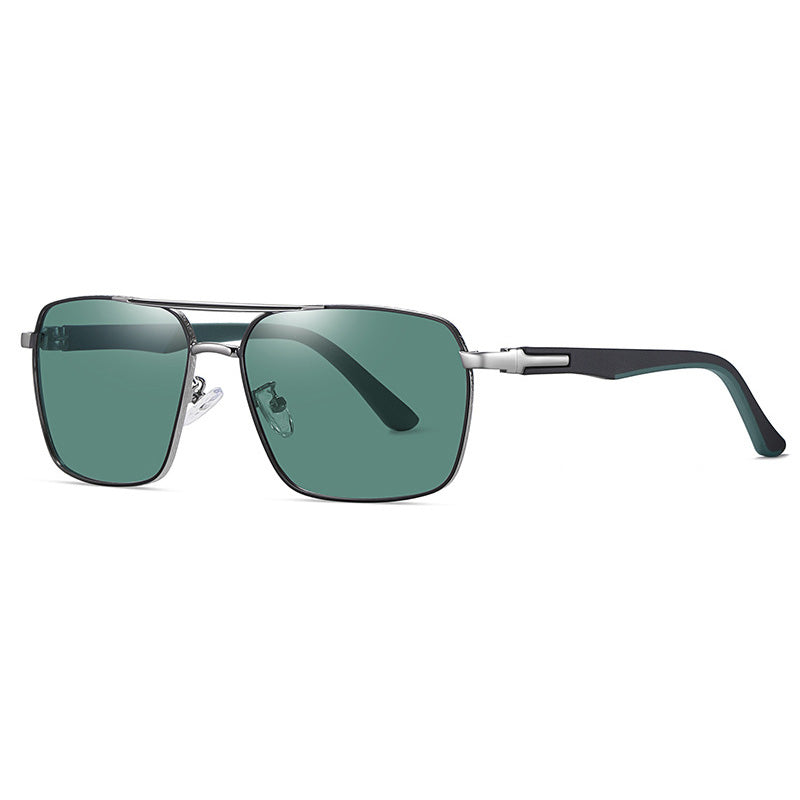 Polarized Double Bridge Pilot Style Anti-Glare Driving Sunglasses