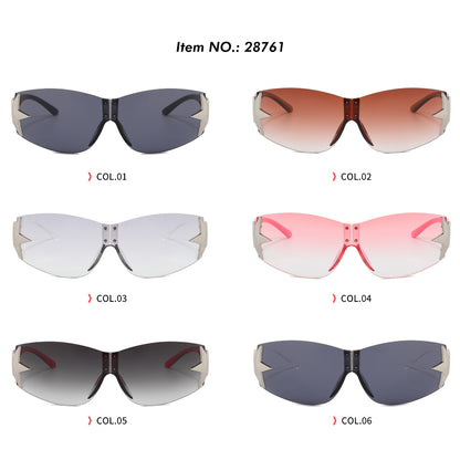 Rimless Shield Y2K Star Sunglasses