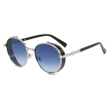 Round Metal Steampunk Sunglasses