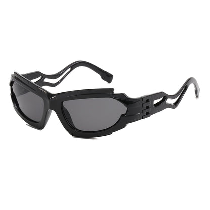 Y2K Futuristic Oversized Rectangle Geometric Chunky Sunglasses