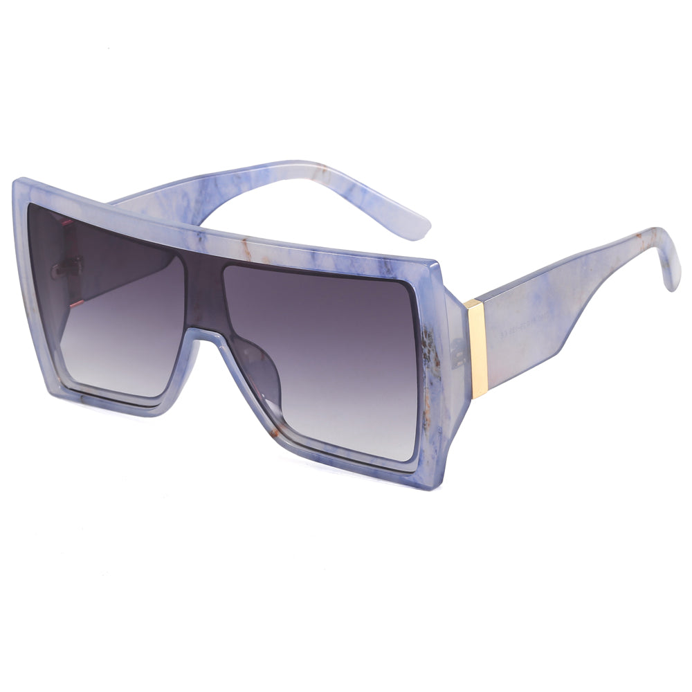 Retro Oversized Flat Top Square Shades Sunglasses