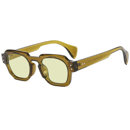 Retro Vintage Square Street Shot Tinted Goggle Sunglasses