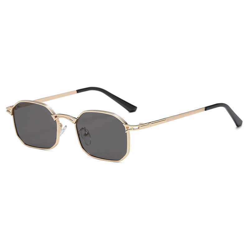 Classic Small Rectangle Metal Frame Sunglasses