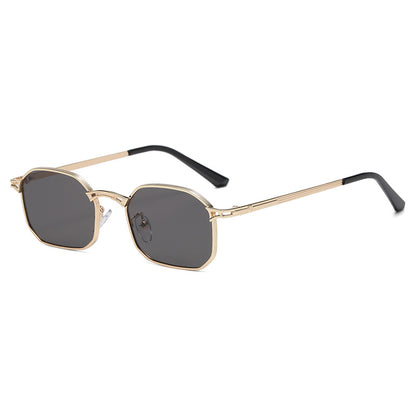 Classic Small Rectangle Metal Frame Sunglasses